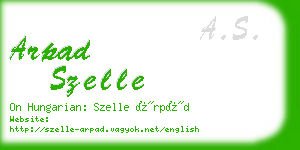 arpad szelle business card